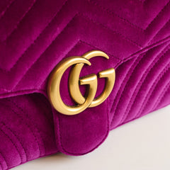 Gucci Marmont Purple Velvet Medium
