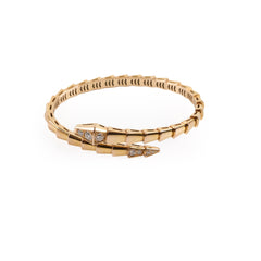 Bvlgari Serpenti Viper Bracelet 18k Rose Gold with Diamonds Size S