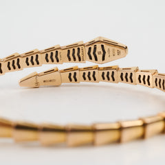 Bvlgari Serpenti Viper Bracelet 18k Rose Gold with Diamonds Size S