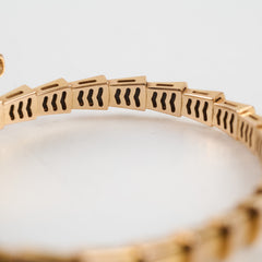 Bvlgari Serpenti Viper Bracelet 18k Rose Gold with Diamonds Size S