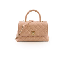Chanel Caviar Coco Handle Small LGHW Light Pink