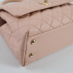 Chanel Caviar Coco Handle Small LGHW Light Pink