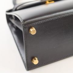 Hermes Vintage Mini Kelly Black GHW Y in circle