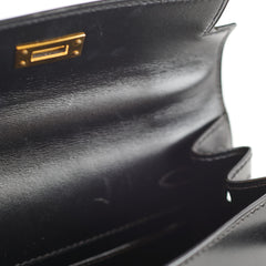 Hermes Vintage Mini Kelly Black GHW Y in circle