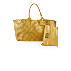Bottega Veneta Large Intrecciato Cabat Yellow