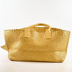 Bottega Veneta Large Intrecciato Cabat Yellow