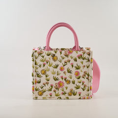 Christian Dior Small Book Tote Flowers Pink
