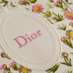 Christian Dior Small Book Tote Flowers Pink