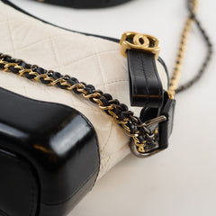 Chanel Small Gabrielle Quilted Calfskin White