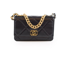Chanel 19 WOC Shiny Lambskin Black