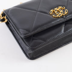Chanel 19 WOC Shiny Lambskin Black
