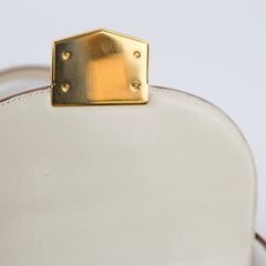 Celine Small Trotteur Grained Calfskin Ivory