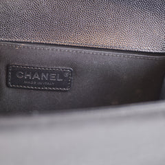 Chanel Boy Large Quilted Caviar Black