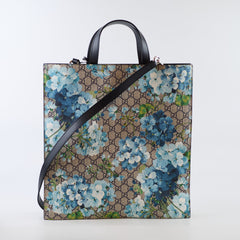 Gucci GG Supreme Blooms Convertible bag Grey / Light Blue (Crossbody)