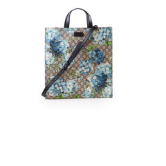 Gucci GG Supreme Blooms Convertible bag Grey / Light Blue (Crossbody)