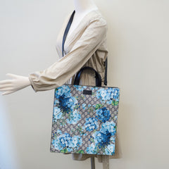 Gucci GG Supreme Blooms Convertible bag Grey / Light Blue (Crossbody)