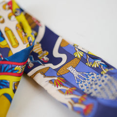 Hermes twilly explosion Universelle Silk Twilly Blue  - C circle Stamp