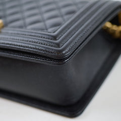 Chanel Boy New Medium Quilted Caviar Black