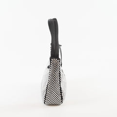 Prada Mini Re-edition 2000 Crystal Satin Black