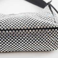Prada Mini Re-edition 2000 Crystal Satin Black