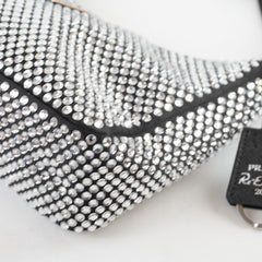 Prada Mini Re-edition 2000 Crystal Satin Black