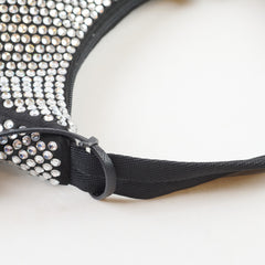 Prada Mini Re-edition 2000 Crystal Satin Black