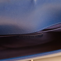 Chanel Old Medium Boy Bag Lambskin Blue 23Series