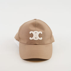 Celine Beige Triomphe Cap Size S