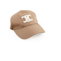 Celine Beige Triomphe Cap Size S
