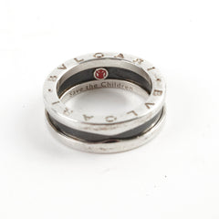 Bvlgari Save The Children Ring Silver Size 54