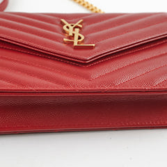 Saint Laurent Red Envelope Wallet On Chain