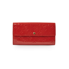 Louis Vuitton Vernis Long Wallet Red