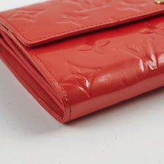 Louis Vuitton Vernis Long Wallet Red