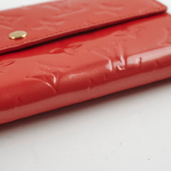 Louis Vuitton Vernis Long Wallet Red