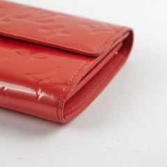 Louis Vuitton Vernis Long Wallet Red