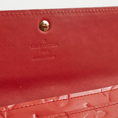 Louis Vuitton Vernis Long Wallet Red