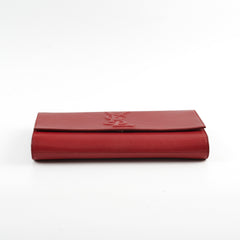 Saint Laurent Leather Clutch Red