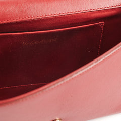 Saint Laurent Leather Clutch Red