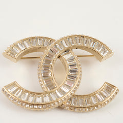 Chanel Baguette Crystal CC Brooch