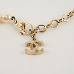 Chanel Pearl Bead CC Logo Chocker Necklace