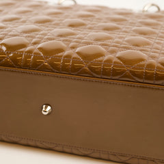 Christian Dior Lady Dior Large Patent Brown (old style)