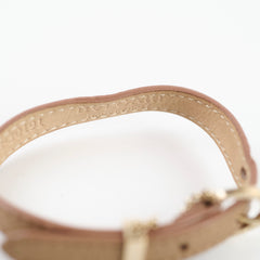 Bvlgari Leather Bracelet Beige