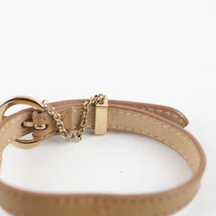 Bvlgari Leather Bracelet Beige