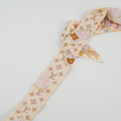 Louis Vuitton Silk Jeu De Voyage BB Bandeau Beige