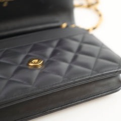Chanel Black Lambskin Classic Wallet on Chain GHW