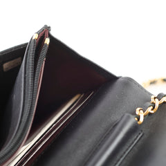 Chanel Black Lambskin Classic Wallet on Chain GHW