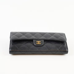 Chanel Long Wallet Black Caviar