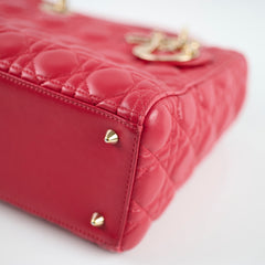 Christian Dior Lady Dior Medium Red