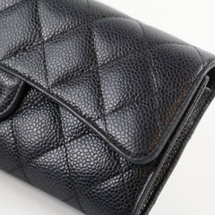 Chanel Long Wallet Black Caviar