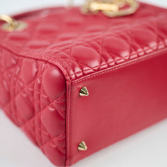 Christian Dior Lady Dior Medium Red